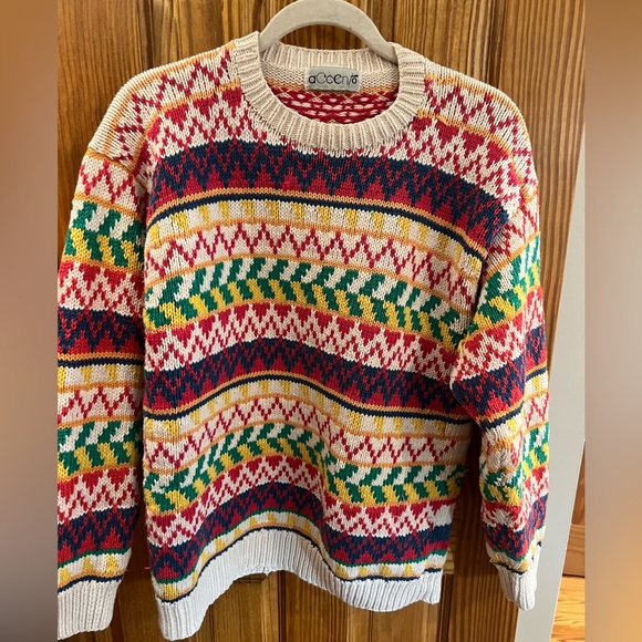 90’s Multi-Colored Sweater. Handmade in Peru - Picture 1 of 1